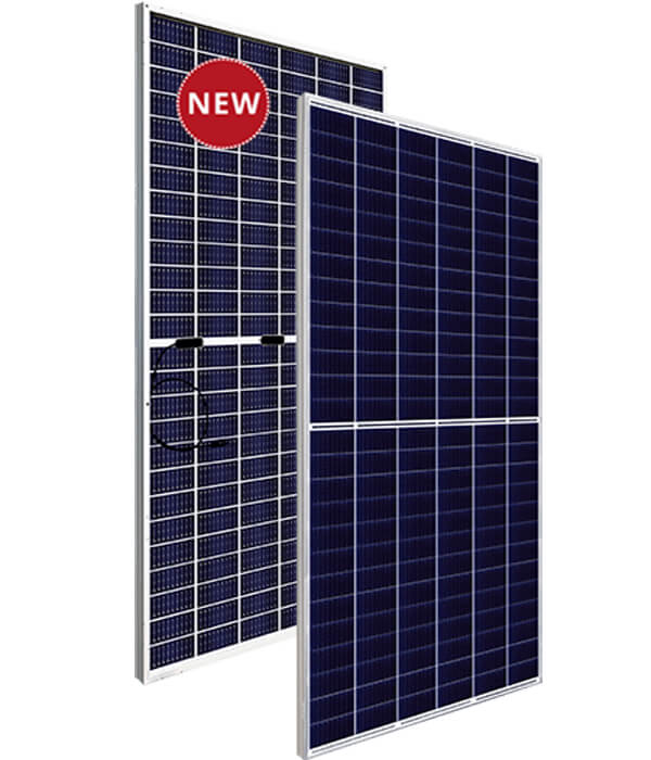A solar panel with a new label on it.