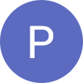 A blue circle with the letter p in it.