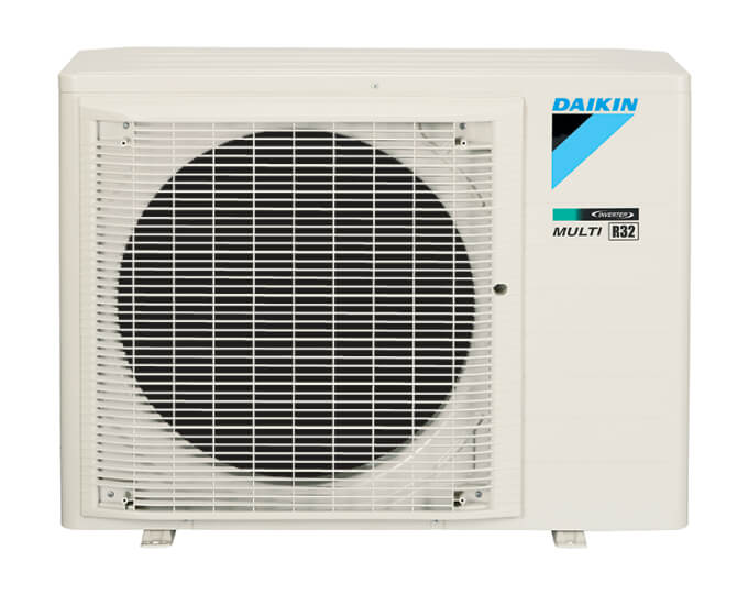 A daikin air conditioner on a white background.