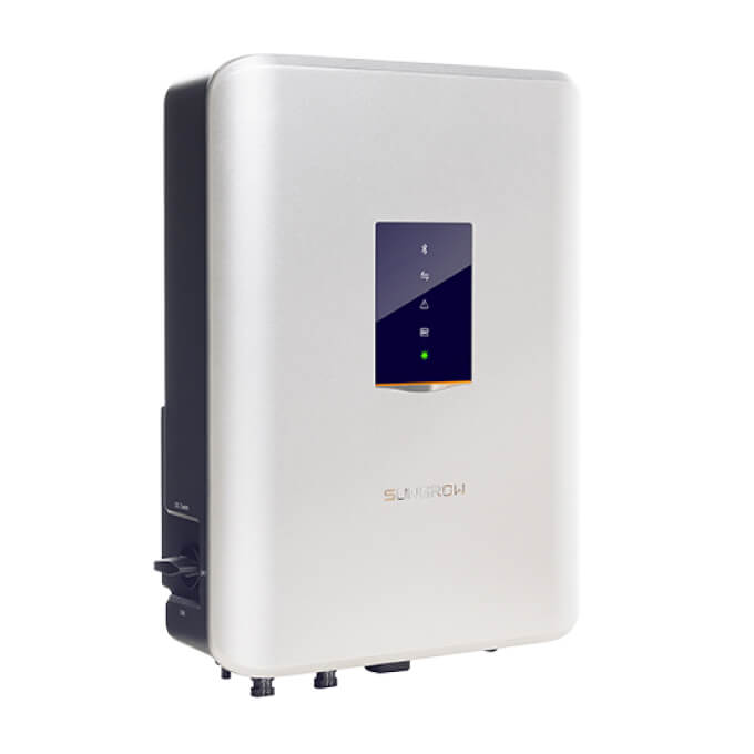 A power inverter on a white background.